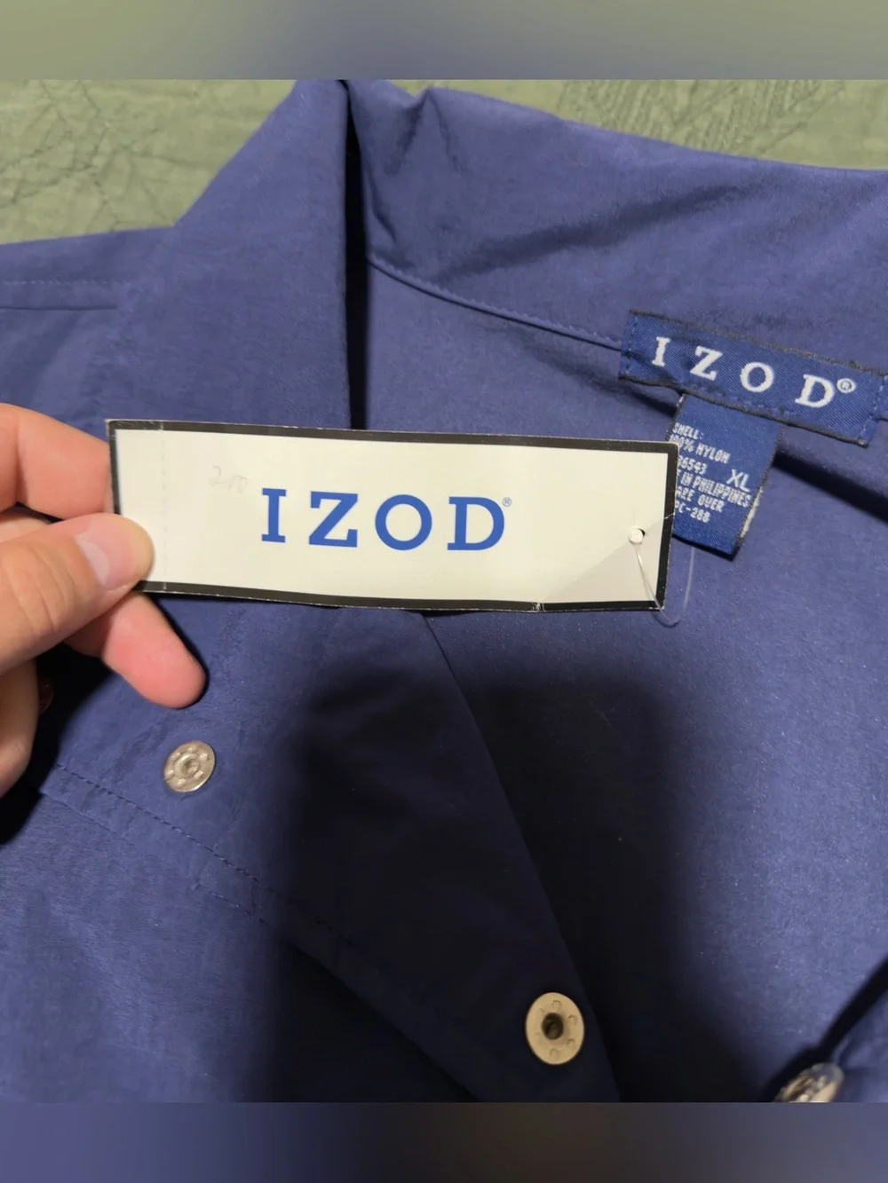 Vintage IZOD Island Tropic Colorblock Windbreaker XL NWT